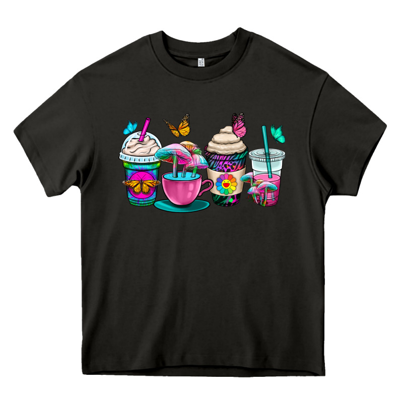 Tie Dye Coffee Cups Heavy Core Tee by OliviaCreatesArt | Teevron