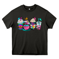 Asphalt tie dye coffee cups Heavy Core Tee - OliviaCreatesArt