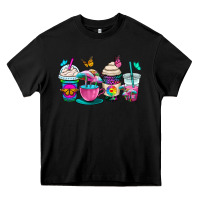 Black tie dye coffee cups Heavy Core Tee - OliviaCreatesArt