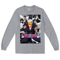 Heather Grey Bleachs Anime Long Sleeve Tee - linhVisuals