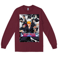 Burgundy Bleachs Anime Long Sleeve Tee - linhVisuals