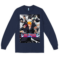 Navy Bleachs Anime Long Sleeve Tee - linhVisuals