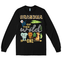 Grandma Of The Wild One Zoo Mother Birthday Safari Jungle Long Sleeve Long Sleeve Tee | Teevron