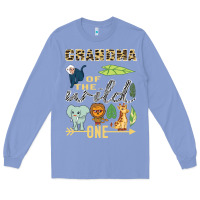 Colony Blue grandma of the wild one zoo mother birthday safari jungle long sleeve Long Sleeve Tee - linhVisuals