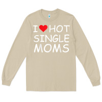 Mushroom i love hot single moms tee red heart hot mother milf mommy t shirt Long Sleeve Tee - linhVisuals