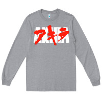 Heather Grey black akira Long Sleeve Tee - linhVisuals