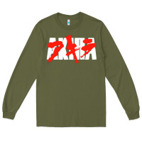 Army Green black akira Long Sleeve Tee - linhVisuals