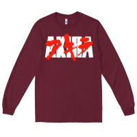 Burgundy black akira Long Sleeve Tee - linhVisuals