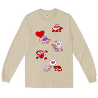 Mushroom valentines day turtles Long Sleeve Tee - linhVisuals