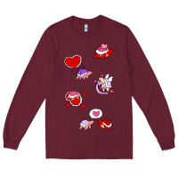 Burgundy valentines day turtles Long Sleeve Tee - linhVisuals