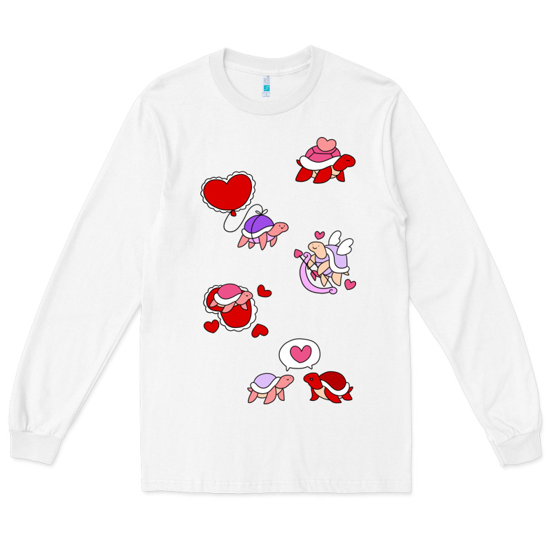 Valentines Day Turtles Long Sleeve Tee by linhVisuals | Teevron