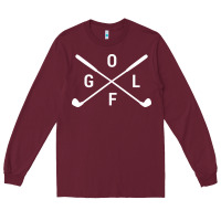 Burgundy Golf Club 001 Long Sleeve Tee - linhVisuals