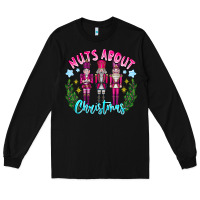 Black Nuts About Christmas Long Sleeve Tee - CowhideDigitalArt