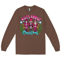 Chestnut Nuts About Christmas Long Sleeve Tee - CowhideDigitalArt