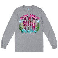 Heather Grey Nuts About Christmas Long Sleeve Tee - CowhideDigitalArt
