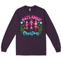 Plum Nuts About Christmas Long Sleeve Tee - CowhideDigitalArt