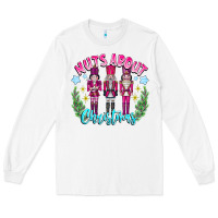 White Nuts About Christmas Long Sleeve Tee - CowhideDigitalArt