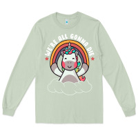 Matcha we're all gonna die funny cute unicorn Long Sleeve Tee - linhVisuals