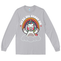 Moon Dust we're all gonna die funny cute unicorn Long Sleeve Tee - linhVisuals