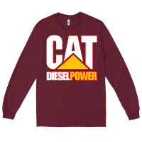 Burgundy cat diesel power Long Sleeve Tee - linhVisuals
