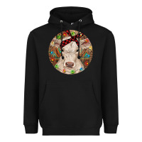 Christmas Charolais Calf Baby Cow Heavyweight Hoodie | Teevron