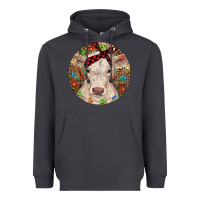 Smoke Christmas Charolais Calf Baby Cow Heavyweight Hoodie - RanaPortraitStore