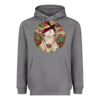 Storm Christmas Charolais Calf Baby Cow Heavyweight Hoodie - RanaPortraitStore