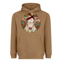 Toasted Coconut Christmas Charolais Calf Baby Cow Heavyweight Hoodie - RanaPortraitStore