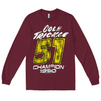 Burgundy cole trickle Long Sleeve Tee - linhVisuals
