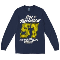 Navy cole trickle Long Sleeve Tee - linhVisuals