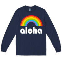 Aloha Rainbow Hawaii 808 Island Hawaiian Long Sleeve Tee | Teevron