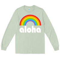 Matcha Aloha Rainbow Hawaii 808 Island Hawaiian Long Sleeve Tee - linhVisuals