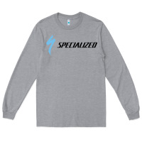 Heather Grey Specialized Bikes Bicycle Long Sleeve Tee - linhVisuals