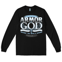 Black armor of god bible verse scripture Long Sleeve Tee - linhVisuals