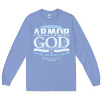 Colony Blue armor of god bible verse scripture Long Sleeve Tee - linhVisuals