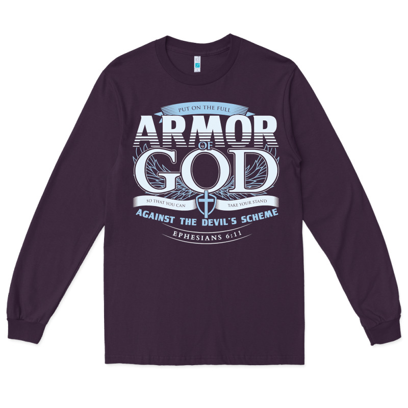 Armor Of God Bible Verse Scripture Long Sleeve Tee by linhVisuals | Teevron