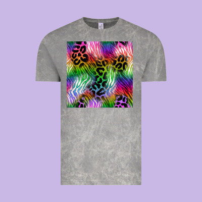 Neon Safari Seamless Pattern 2 Vintage Tee Designed By Bundleandbundleshop