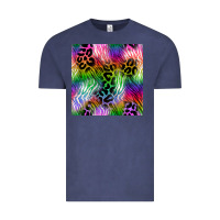 Vintage Denim neon safari seamless pattern 2 Vintage Tee - BundleAndBundleShop