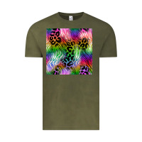 Vintage Olive neon safari seamless pattern 2 Vintage Tee - BundleAndBundleShop
