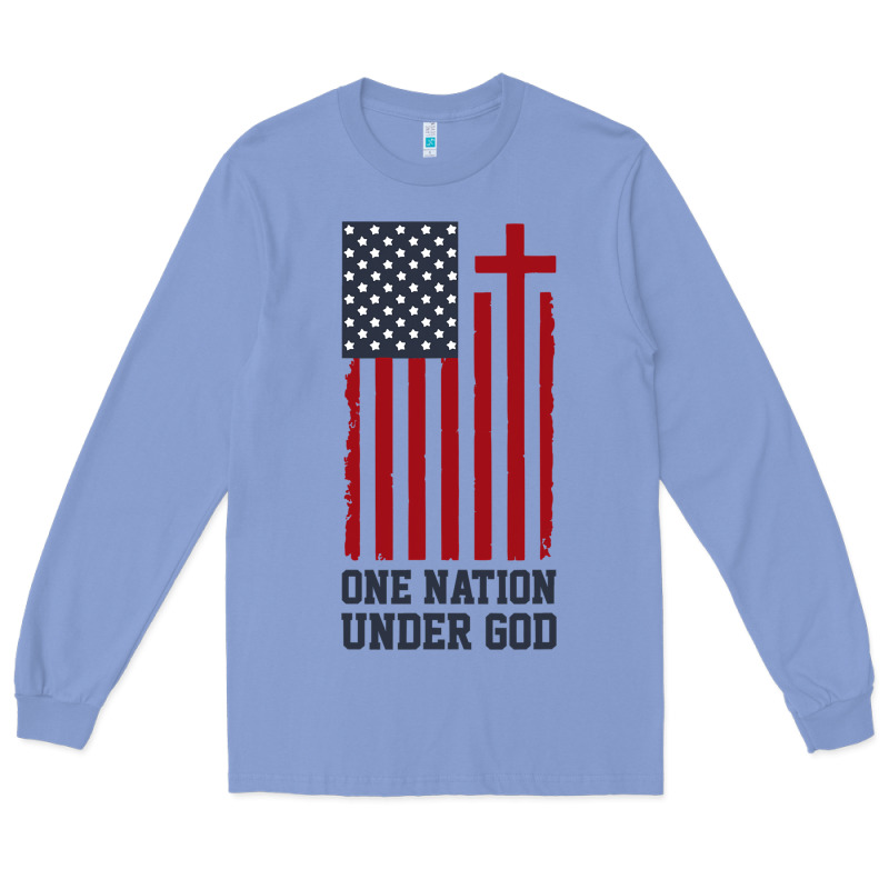American Flag One Nation Under God Long Sleeve Tee by linhVisuals | Teevron
