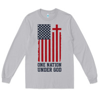 Moon Dust american flag one nation under god Long Sleeve Tee - linhVisuals