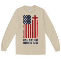 Mushroom american flag one nation under god Long Sleeve Tee - linhVisuals