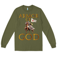 Army Green armor of god ephesians bible verse Long Sleeve Tee - linhVisuals