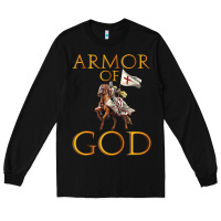 Black armor of god ephesians bible verse Long Sleeve Tee - linhVisuals