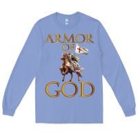 Colony Blue armor of god ephesians bible verse Long Sleeve Tee - linhVisuals