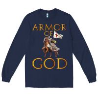 Navy armor of god ephesians bible verse Long Sleeve Tee - linhVisuals
