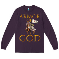 Plum armor of god ephesians bible verse Long Sleeve Tee - linhVisuals