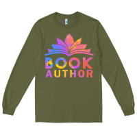 Army Green book author funny author book writing Long Sleeve Tee - linhVisuals