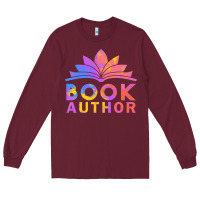 Burgundy book author funny author book writing Long Sleeve Tee - linhVisuals