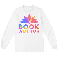 White book author funny author book writing Long Sleeve Tee - linhVisuals